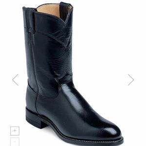 Justin Black Kipskin Western Boots